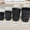 Chậu nhựa kim cương giả đá đen vân trắng loại 1 dày đẹp