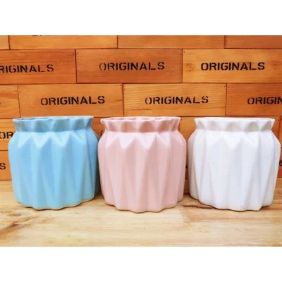 ( 9x 8.5cm)Chậu sứ bát tràng giỏ cua dùng trồng các loại cây cảnh, xương rồng, sen đá.Hàng sẵn giá xưởng