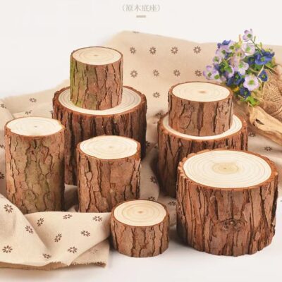 Cọc gỗ Thông Sấy Khô Và Đánh Bóng Phụ Kiện Chụp Ảnh
