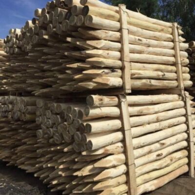 Cọc gỗ tròn vuốt nhọn đường kính 28mm - 40mm chiều dài 50cm dùng đóng cọc làm giàn cây leo, cắm trại, deco trang trí