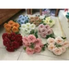 CỤM HỒNG TRÀ MÂY 9 MÀU HOA LỤA ĐẸP HOA LỤA CAO CẤP