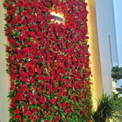 Trang Trí Tường Hoa Hồng Giả