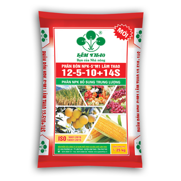 Phân bón NPK-S*M1 Lâm Thao 12-5-10+14S Phân bón NPK-S*M1 Lâm Thao 12-5-10+14S
