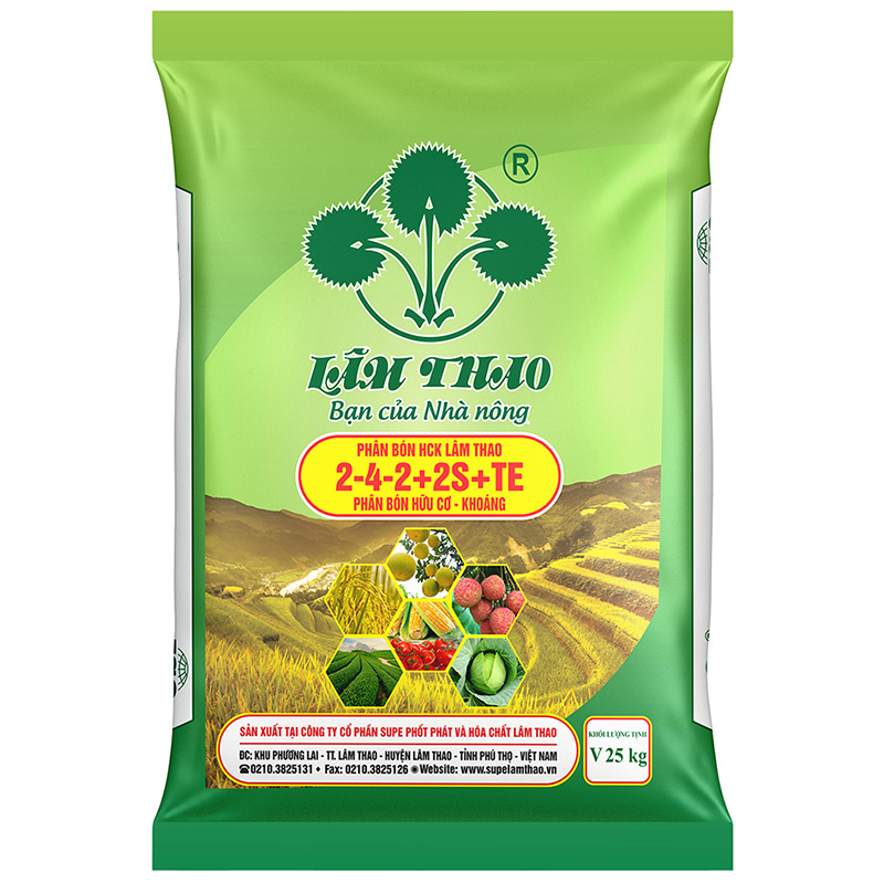Phân bón HCK Lâm Thao 2-4-2+2S+TE Phân bón HCK Lâm Thao 2-4-2+2S+TE