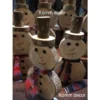 Người tuyết gỗ trang trí giáng sinh, bảng gỗ hình người tuyết decor noel