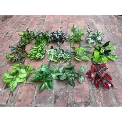 🌿 Cụm Lá Bé Giả Trang Trí – Lá Nhựa Mini Đẹp Như Thật