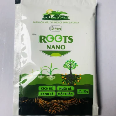 PHÂN BÓN HỮU CƠ ra rễ cự mạnh ROOTS NANO gói 30g BÍ QUYẾT CHO CÂY TRỒNG KHỎE MẠNH