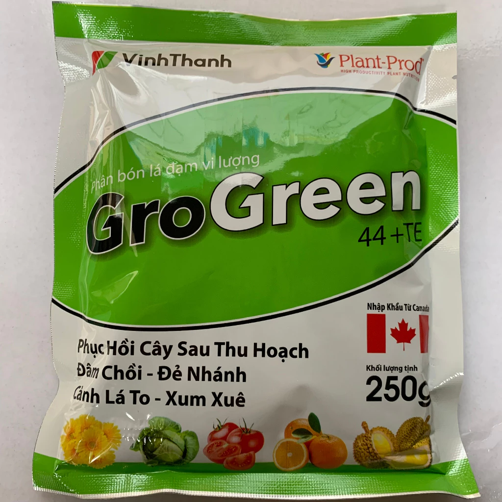 Phân bón lá đạm vi lượng N44 TE gói 250g phục hồi sau thu hoạch, đâm chồi để nhánh, cành lá to xum xuê nhập khẩu CANADA Phân bón lá đạm vi lượng N44 TE gói 250g phục hồi sau thu hoạch, đâm chồi để nhánh, cành lá to xum xuê nhập khẩu CANADA