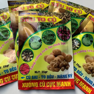 Phân bón To củ gói 35g, Siêu kali trắng, xuống củ cho khoai tây, cà rốt, khoai lang, hành, sắn dây, khoai môn