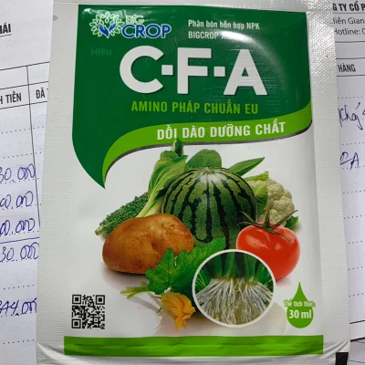 Phân bón CFA amino acid gói 30ml: ra rễ, dưỡng lá, ra hoa, to trái, giả độc cây, chống rét, phục hồi sinh trưởng