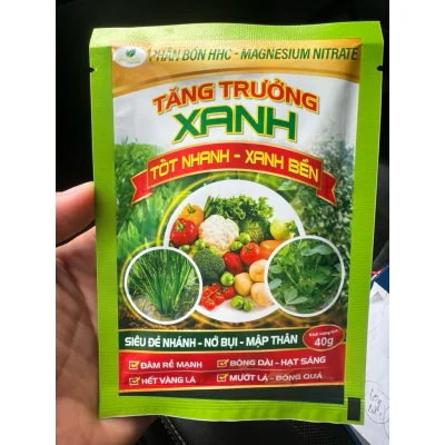 Phân bón Tăng trưởng xanh gói 40g Tốt cây, xanh lá, mập thân, mở ngọn cà chua, dâu tây, rau ăn lá,hoa cây cảnh