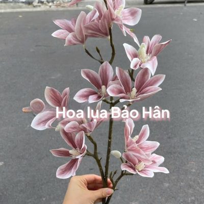 Cành hoa , cụm hoa mộc lan 12 bông  - đủ màu